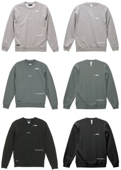 画像4: GRANDE.F.P スキャッタードロゴプリントスウェットクルー.トレーナー　ストーングリーン