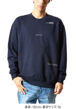 画像5: GRANDE.F.P スキャッタードロゴプリントスウェットクルー.トレーナー　ストーングリーン