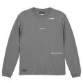 ■GRANDE.F.P スキャッタードロゴプリント長袖Tシャツ　ストーングレー