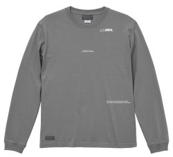 画像1: ■GRANDE.F.P スキャッタードロゴプリント長袖Tシャツ　ストーングレー