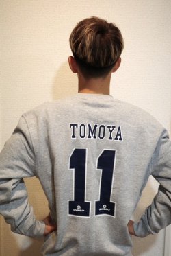 画像2: 【完全予約販売】 【BIGサイズ対応商品TOMOYA・NO.11＆Mマーク.刺繍.スウェットクルー　ヘザーグレー