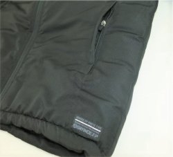 画像4: 【BIGサイズ対応】GRANDE.F.P.ハイパーロゴフーデッドウォーマーハーフジャケット　ブラックｘホワイト