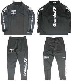 画像5: 【BIGサイズ対応】Grande.f.p.LIMITEDトレーニングハーフジップジャージジャケット　ブラックｘホワイト