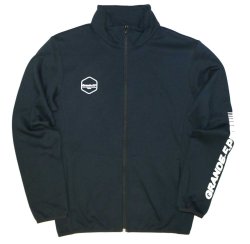 画像2: 【ジュニアサイズ対応】Grande.F.P.Japan.ヘキサゴン.ドライスウェットジャージトラックジャケット　ブラックｘホワイト