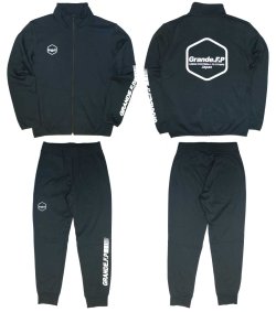 画像4: 【BIGサイズ対応商品】Grande.F.P.Japan.ヘキサゴン.ドライスウェットジャージトラックジャケット　ブラックｘホワイト