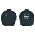 【ジュニアサイズ対応】Grande.F.P.Japan.ヘキサゴン.ドライスウェットジャージトラックジャケット　ブラックｘホワイト