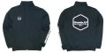 【BIGサイズ対応商品】Grande.F.P.Japan.ヘキサゴン.ドライスウェットジャージトラックジャケット　ブラックｘホワイト