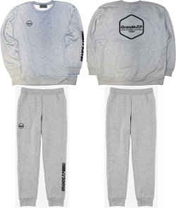 画像4: 【BIGサイズ対応商品】Grande.F.P.Japan.ヘキサゴン.ドライスウェットパンツ　グレーｘブラック