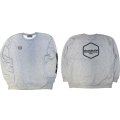 【BIGサイズ対応商品】Grande.F.P.Japan.ヘキサゴン.ドライスウェットクルー　グレーｘブラック