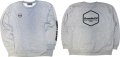 【BIGサイズ対応商品】Grande.F.P.Japan.ヘキサゴン.ドライスウェットクルー　グレーｘブラック