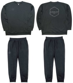 画像4: 【BIGサイズ対応商品】Grande.F.P.Japan.ヘキサゴン.ドライスウェットパンツ　ブラックｘブラック