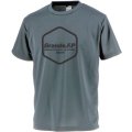 【BIGサイズ対応商品】 ■GRANDE.F.P.LIMITEDヘキサゴン.ドライメッシュプラシャツ　ダークグレーｘブラック