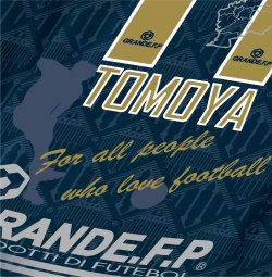 画像9: 【完全予約販売：2026年3月下旬発売〜お届け商品】 【ジュニア〜BIGサイズ対応商品】 2026バージョン.見木友哉ｘGRANDE.F.Pコラボ.TOMOYA・NO.11昇華転写サポートプラシャツ.長袖　ネイビーｘゴールド