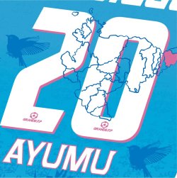 画像8: 【完全予約販売：2026年4月上旬.発売〜お届け商品.お届け指定日.不可】【ジュニア〜BIGサイズ対応商品】豊田歩ｘGRANDE.F.Pコラボ.AYUMU・NO.20.昇華転写サポートTシャツ.半袖　アクアブルー