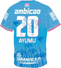 画像5: 【完全予約販売：2026年4月上旬.発売〜お届け商品.お届け指定日.不可】【ジュニア〜BIGサイズ対応商品】豊田歩ｘGRANDE.F.Pコラボ.AYUMU・NO.20.昇華転写サポートTシャツ.半袖　アクアブルー