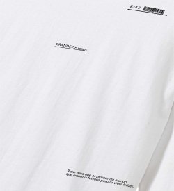 画像4: 【BIGサイズ対応商品】 ■GRANDE.F.P スキャッタードロゴプリント半袖Tシャツ　ホワイトｘブラック