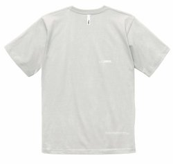 画像3: 【BIGサイズ対応商品】 ■GRANDE.F.P スキャッタードロゴプリント半袖Tシャツ　フロストブルー（スカイグレー）ｘホワイト