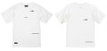 【BIGサイズ対応商品】 ■GRANDE.F.P スキャッタードロゴプリント半袖Tシャツ　ホワイトｘブラック