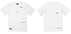 画像1: 【BIGサイズ対応商品】 ■GRANDE.F.P スキャッタードロゴプリント半袖Tシャツ　ホワイトｘブラック