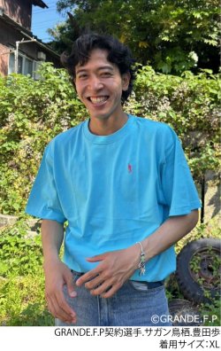 画像2: 【完全予約販売：ご注文から、3〜4週間後にお届け商品.お届け指定日不可】【ジュニア〜BIGサイズ対応商品】 サガン鳥栖.豊田歩ｘGRANDE.F.Pコラボ.AYUMU.シルエット.刺繍.サポートコットン半袖Tシャツ 　ブラックｘホワイト