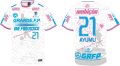 【完全予約販売：2026年9月下旬発売〜お届け商品】 【ジュニア〜BIGサイズ対応商品】 サガン鳥栖.豊田歩選手ｘGRANDE.F.Pコラボ.AYUMU・NO.21.昇華転写サポートプラシャツ.半袖　ホワイト