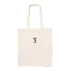 画像1: 【完全予約販売：ご注文から、3〜4週間後にお届け商品.お届け指定日不可】 村越凱光選手ｘGRANDE.F.Pコラボ.Kaiga.シルエットプリント.サポート.ロングハンドルトートバッグ　ナチュラルｘブラック