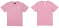 【完全予約販売：ご注文から、3〜4週間後にお届け商品.お届け指定日不可】【ジュニア〜BIGサイズ対応商品】 サガン鳥栖.豊田歩ｘGRANDE.F.Pコラボ.AYUMU.シルエット.刺繍.サポートコットン半袖Tシャツ 　ピンクｘホワイト