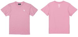 画像1: 【完全予約販売：ご注文から、3〜4週間後にお届け商品.お届け指定日不可】【ジュニア〜BIGサイズ対応商品】 サガン鳥栖.豊田歩ｘGRANDE.F.Pコラボ.AYUMU.シルエット.刺繍.サポートコットン半袖Tシャツ 　ピンクｘホワイト