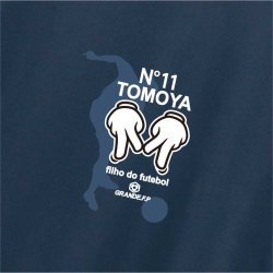 画像8: 【完全予約販売：2026年11月上旬発売〜お届け商品・お届け指定日不可】【ジュニア〜BIGサイズ対応商品】 アビスパ福岡.見木友哉ｘGRANDE.F.Pコラボ.TOMOYA.NO.11.昇華転写サポートプラクティスポロシャツ.半袖 　ネイビー