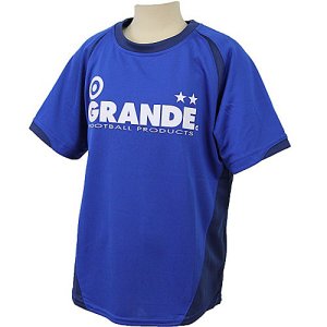 画像: 【ジュニアサイズ】GRANDE クロスカット ベーシックプラクティスシャツ ブルー/ネイビー