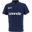 画像1: 【ジュニアサイズ対応】GRANDE.F.P　ベーシック．ムーブメント.ポロシャツ　ネイビーｘホワイト