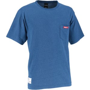 画像: Dye.PRINT INDIGO EMBROID PK  S/S-T LIGHT.INDIGO