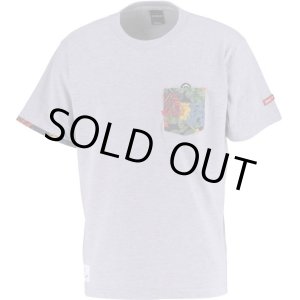 画像: GRANDE F.P.アロハ柄ポケット付コットンTシャツ　ヘザーグレー