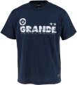 画像1: 【キッズ＆ジュニアサイズ】GRANDE タータンチェック柄 ジュニアドライメッシュTシャツ　ネイビー/ホワイト