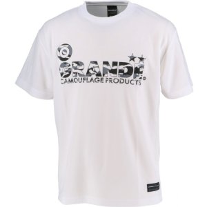 画像: 【キッズ＆ジュニアサイズ】GRANDE カモ柄 ジュニアドライメッシュTシャツ　ホワイト/ブラック