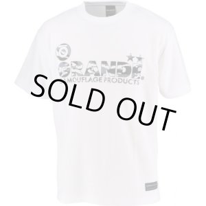 画像: 【キッズ＆ジュニアサイズ】GRANDE カモ柄 ジュニアドライメッシュTシャツ　ホワイト/ブラック