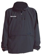 画像: GRANDE.F.P ナイロンアノラックハーフジップパーカー ブラック×ホワイト