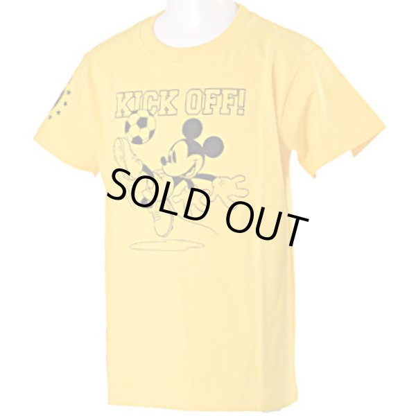 画像1: 【ジュニア＆キッズ.サイズ】グランデ.エフ.ピー. ディズニーコレクション「DISNEY COLLECTION T-SHIRTS KICK OFF」 イエロー