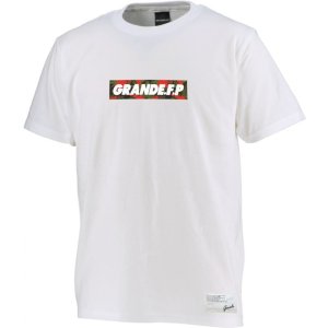 画像: GRANDE.F.P.ハイビスカス.ラバーTシャツ　ホワイトｘレッド