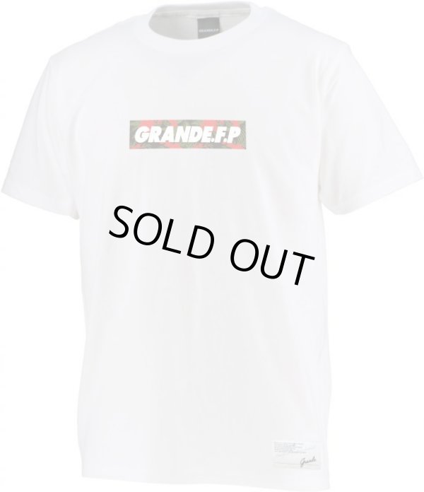 画像1: GRANDE.F.P.ハイビスカス.ラバーTシャツ　ホワイトｘレッド