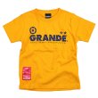 画像1: GRANDE.F.P　モノグラム柄プリント.コットンTシャツ.キッズサイズ　イエローｘネイビー