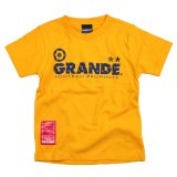 画像: GRANDE.F.P　モノグラム柄プリント.コットンTシャツ.キッズサイズ　イエローｘネイビー