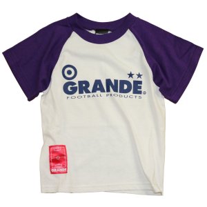 画像: GRANDE.F.P　"Lasali″２トーンラグランTシャツ.キッズサイズ　ホワイトｘパープル