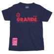 画像1: GRANDE.F.P　モノグラム柄プリント.コットンTシャツ.キッズサイズ　ネイビーｘレッド