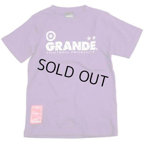 画像1: GRANDE.F.P　モノグラム柄プリント.コットンTシャツ.キッズサイズ　パープルｘホワイト