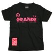 画像1: GRANDE.F.P　モノグラム柄プリント.コットンTシャツ.キッズサイズ　ブラックｘピンク