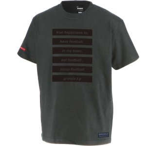 画像: グランデ・エフ・ピー、Happiness！メッセージ.ボックスロゴTシャツ　ブラックｘブラック