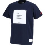 画像: GRANDE.F.P.FOOTBALLメッセージ.ボックスロゴ半袖Tシャツ　ネイビーｘホワイト