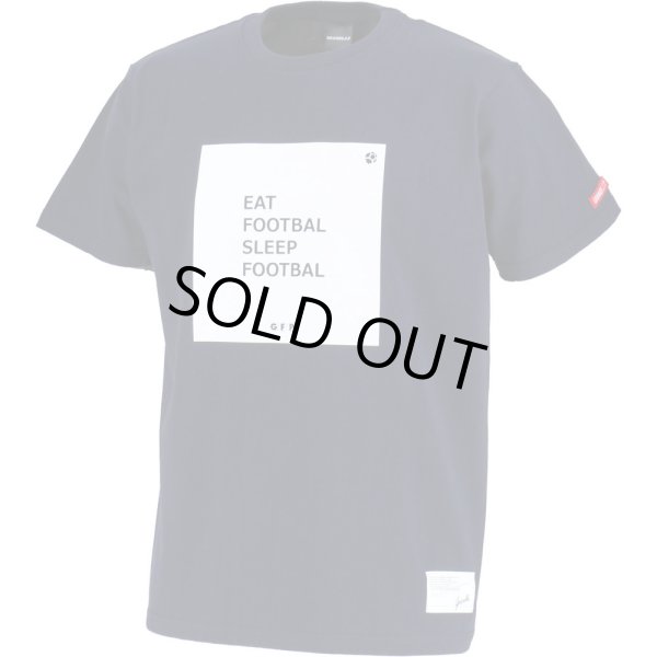 画像1: GRANDE.F.P.FOOTBALLメッセージ.ボックスロゴ半袖Tシャツ　ネイビーｘホワイト