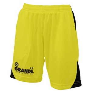 画像: 【ジュニアサイズ】GRANDE.F.P クロスカット　ベーシックゲームパンツ ゴールドイエロー/ブラック